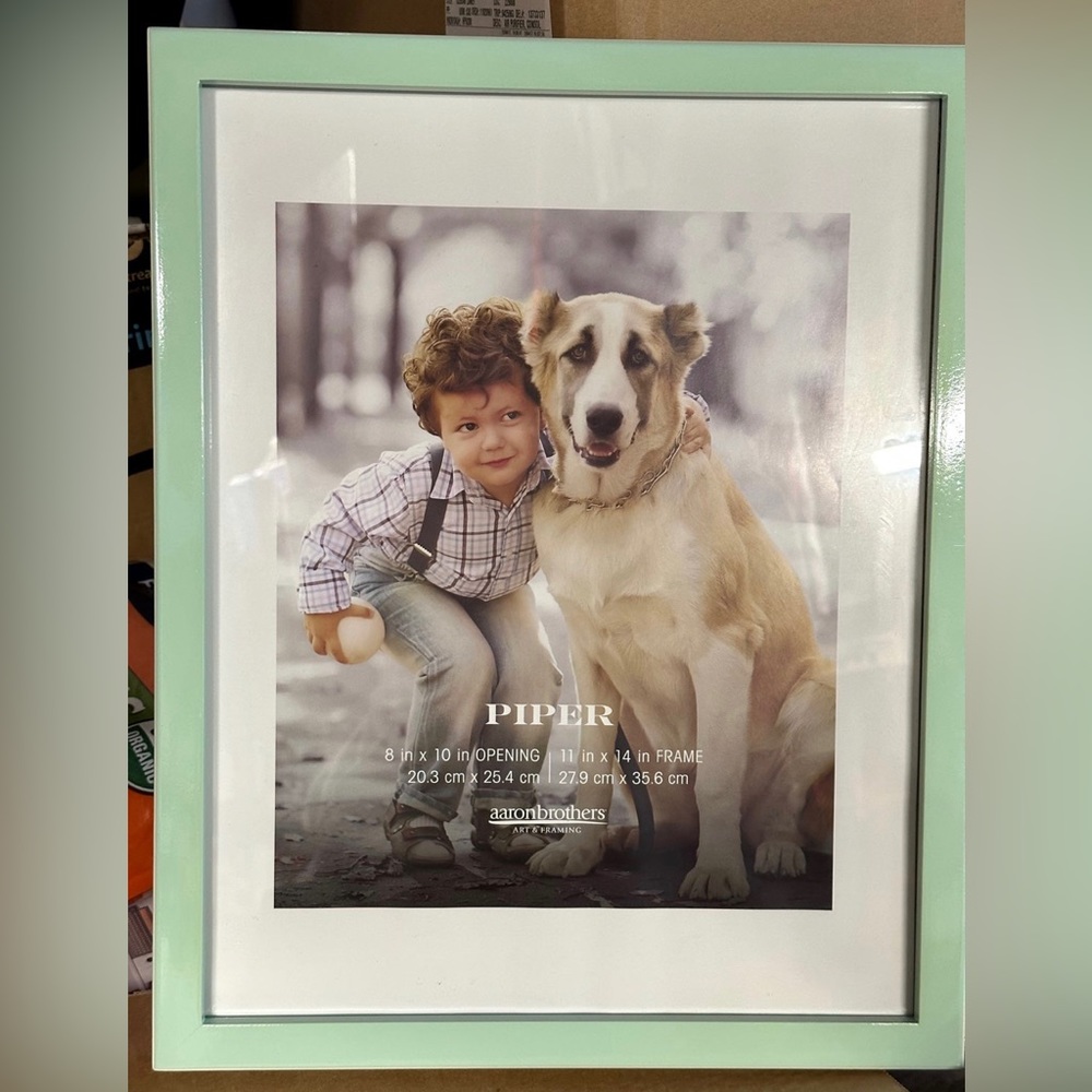 Piper High gloss mint green picture frames  4pcs